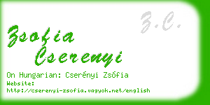 zsofia cserenyi business card